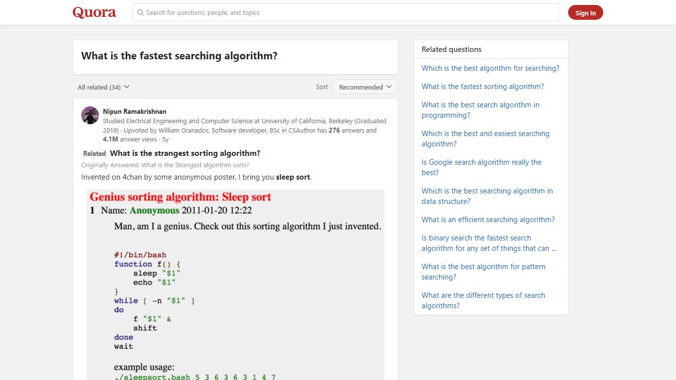 What is the fastest searching algorithm? - Quora