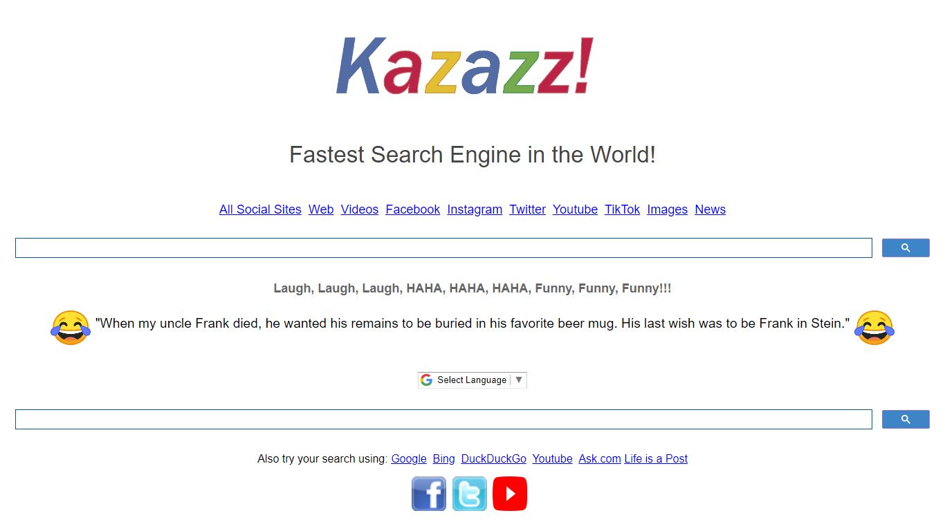 Fastest Search Engine - Kazazz.com